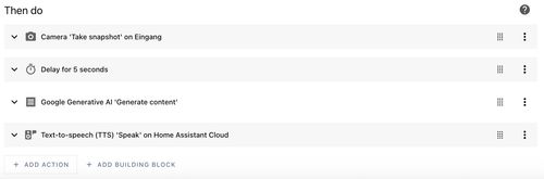 Automation action flow