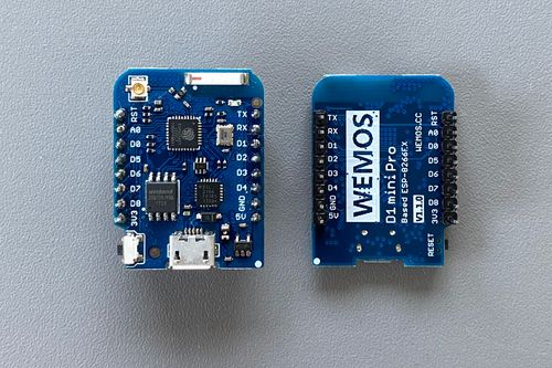 D1 Mini WiFi board built on ESP8266 chip.