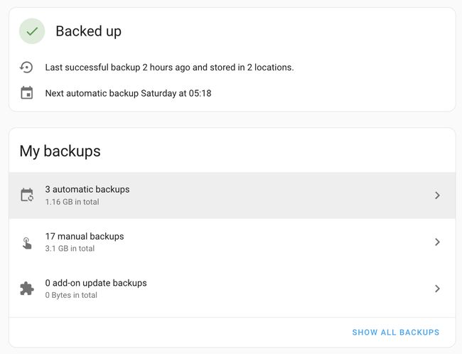 Screenshot 1: Home Assistant Backup screenshot 1