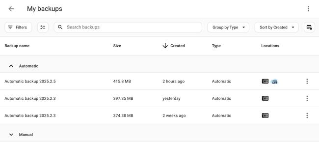 Screenshot 3: Home Assistant - My Backups screenshot 3