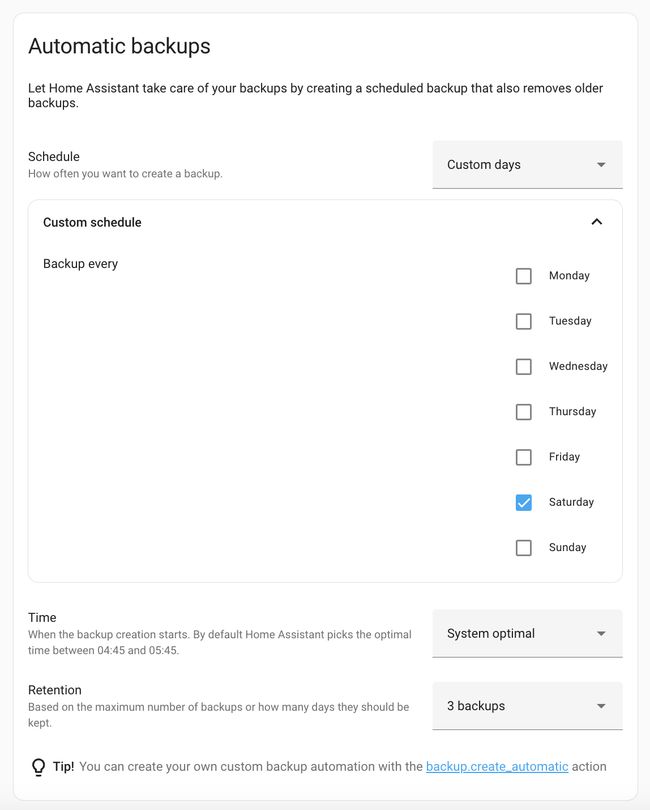 Screenshot 6: Home Assistant Automatic Backup Options screenshot 6
