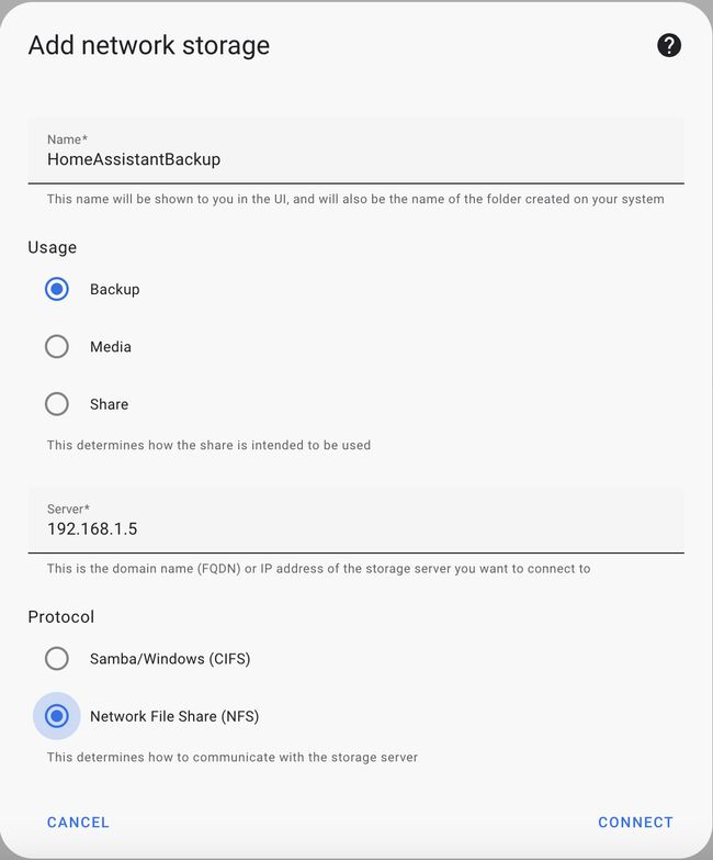 Screenshot 6: Home Assistant Network Storage configuration screenshot 6