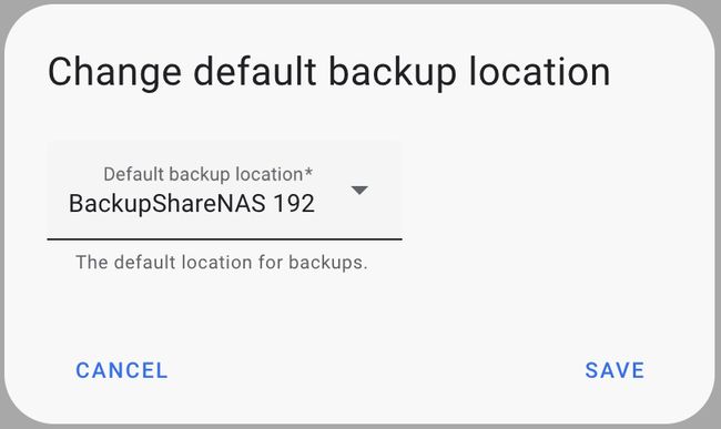 Screenshot 7: Home Assistant Network change default backup location screenshot 7