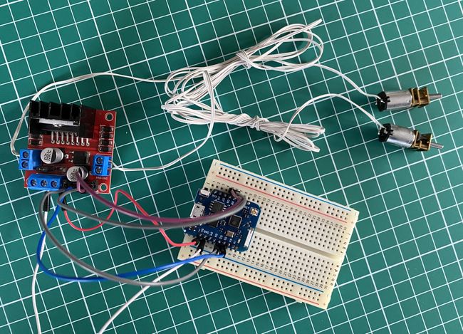First prototype on a breadboard the first prototype