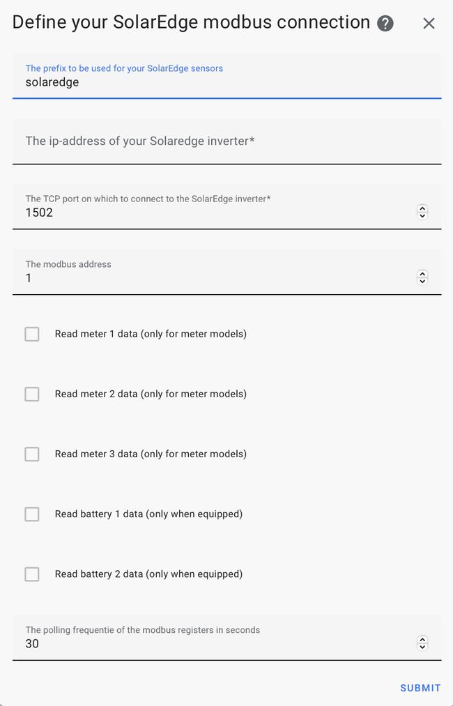 SolarEdge Config Step 3