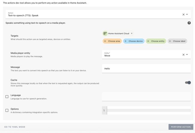 Screenshot 3: Testing the Text-to-speech Testing the Text-to-speech