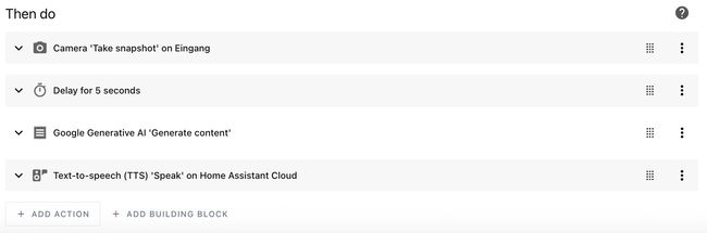 Screenshot 5: Action flow of the automation Automation action flow