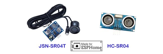 HC-SR04 & JSN-SR04T ultrasonic distance sensors in ESPHome